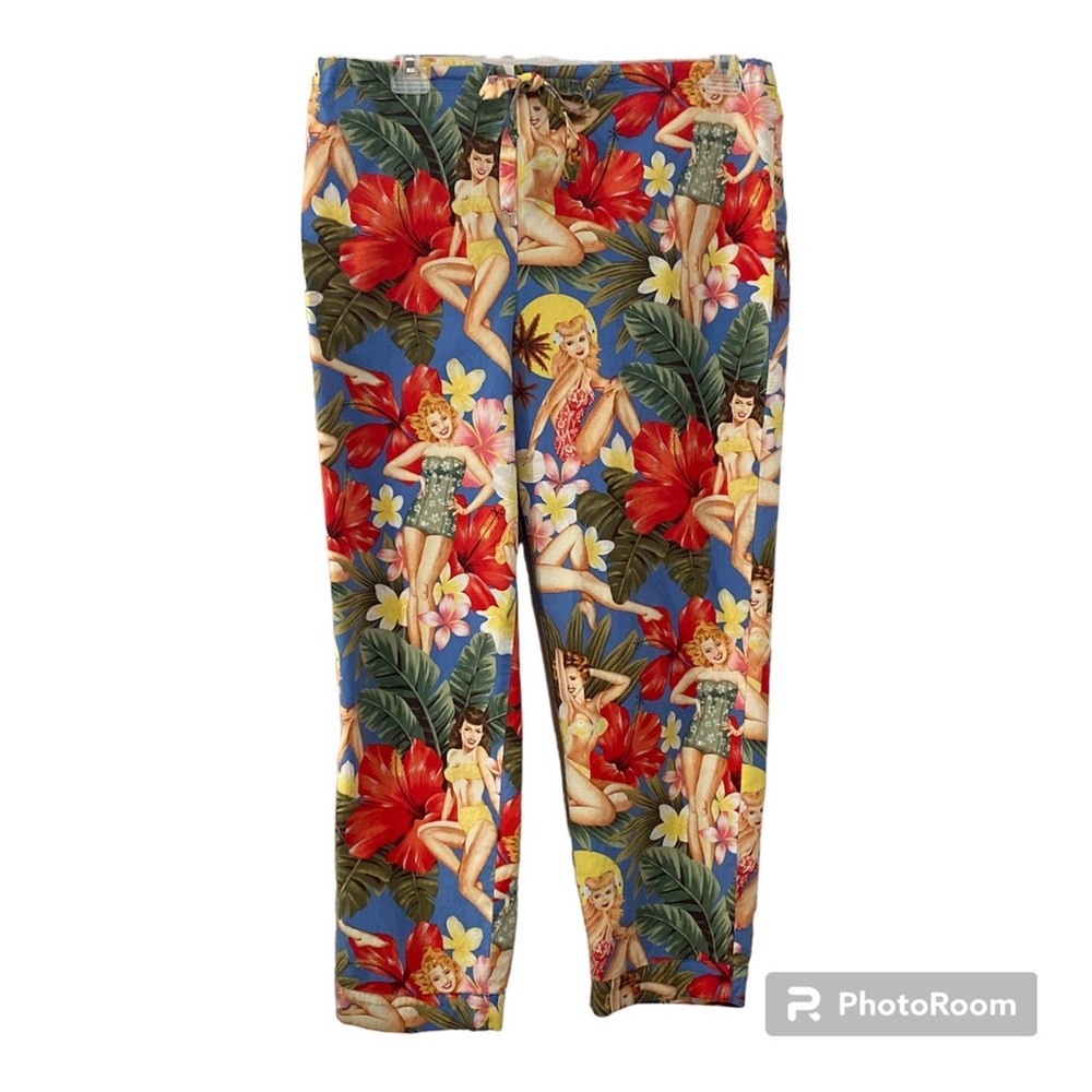 The Cat’s Pajamas Pants Pinup Print Medium Cotton Redheads Brunettes Blondes